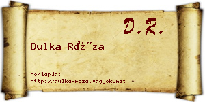 Dulka Róza névjegykártya