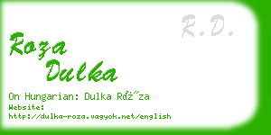 roza dulka business card